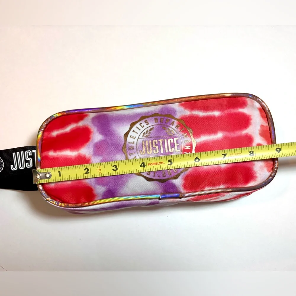Justice tie dye pencil case pink and purple